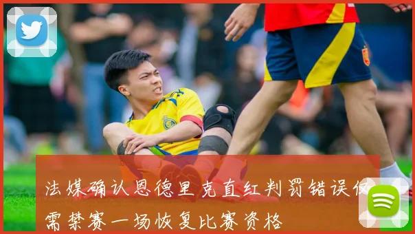 法媒确认恩德里克直红判罚错误仅需禁赛一场恢复比赛资格